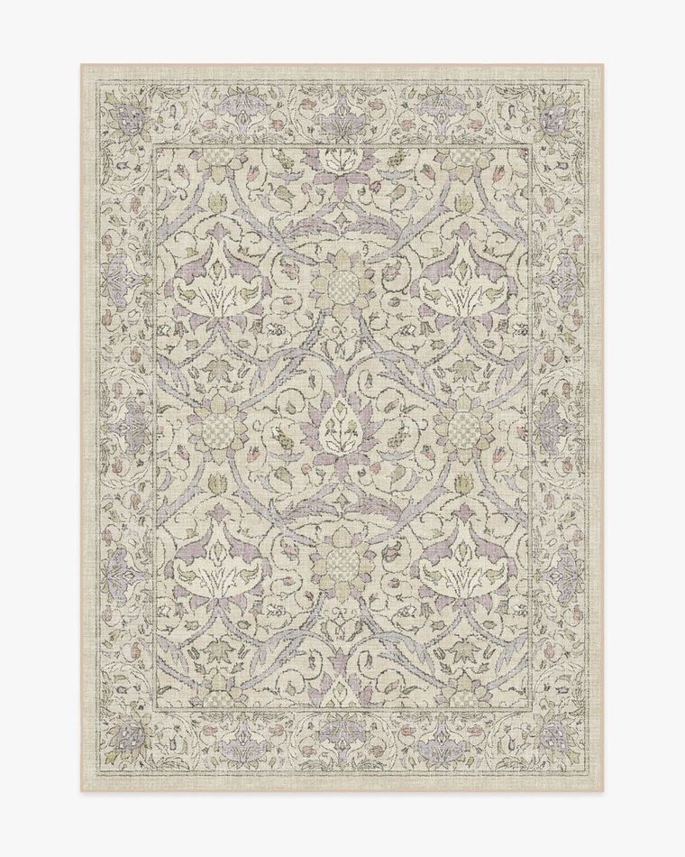 Montreal Beige & Lilac washable rug