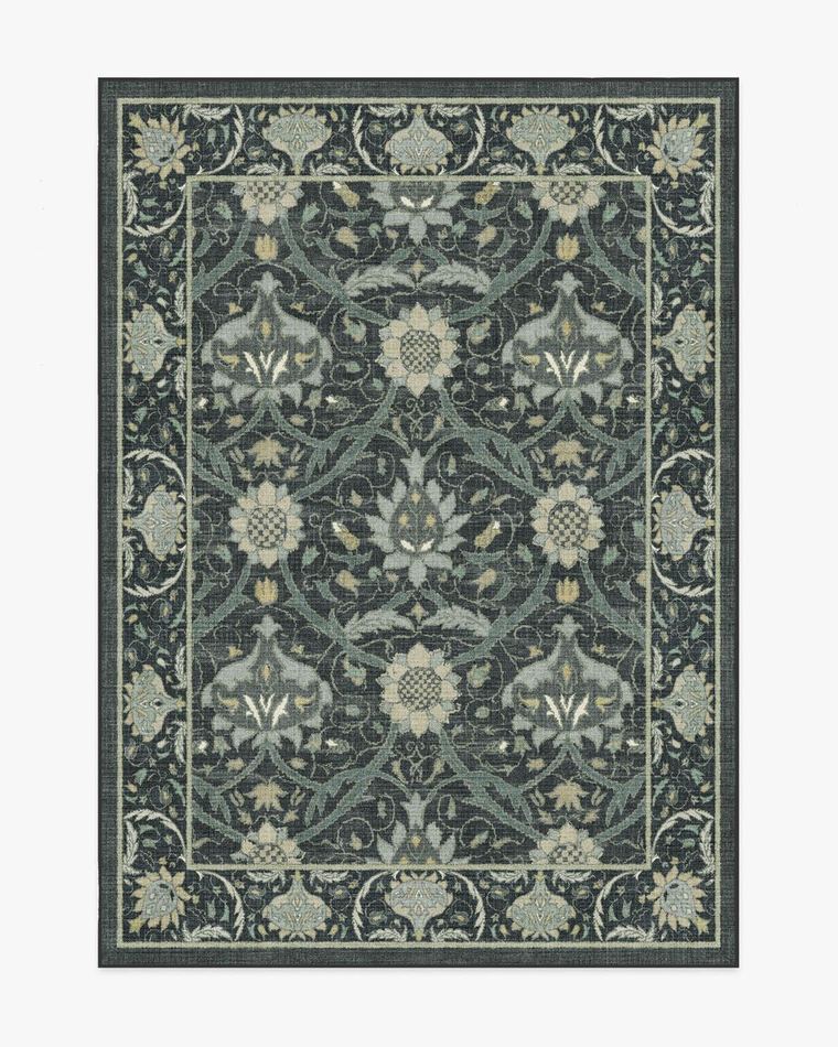 Montreal Charcoal & Abalone washable rug