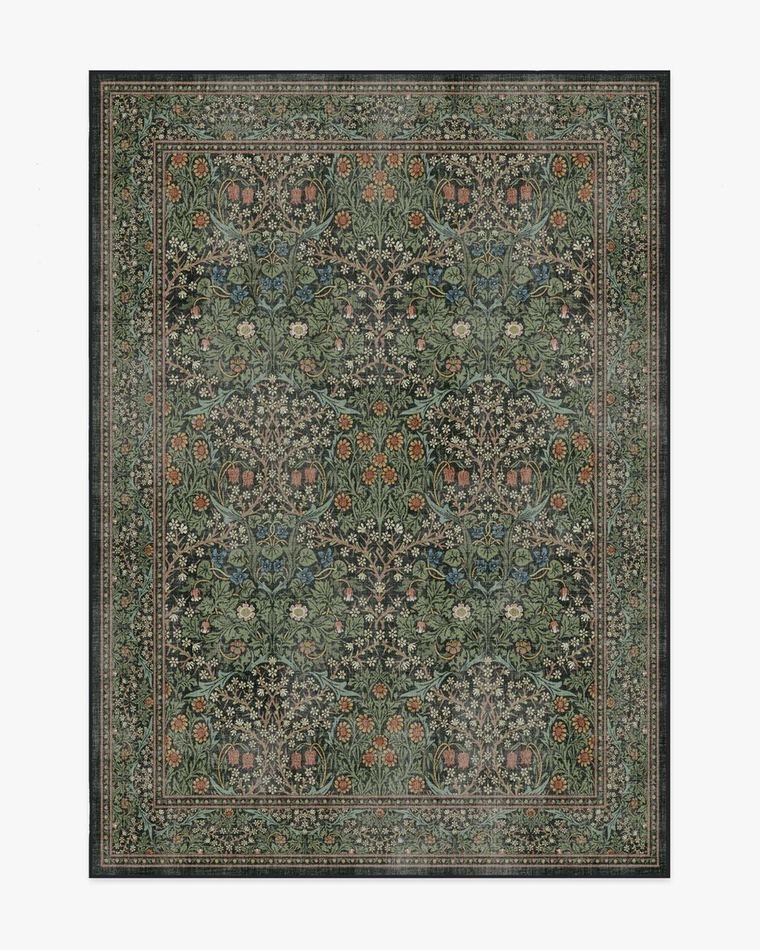 Blackthorn Forest Green washable rug