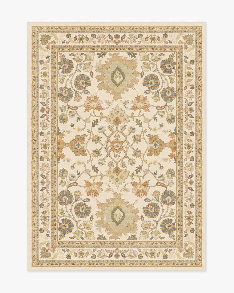 Calabria Cream & Gold washable rug