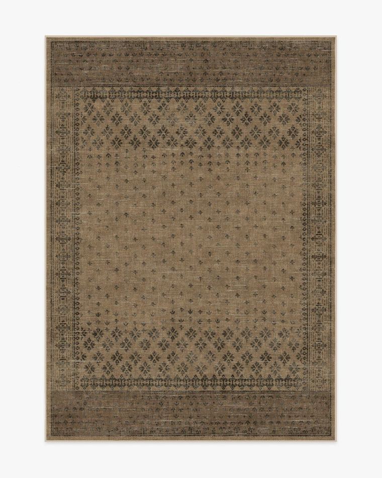 Fernanda Black & Tan washable rug