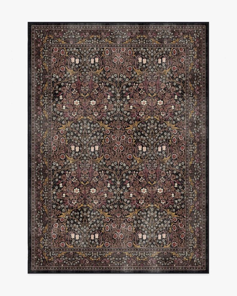 Blackthorn Charcoal & Amber washable rug