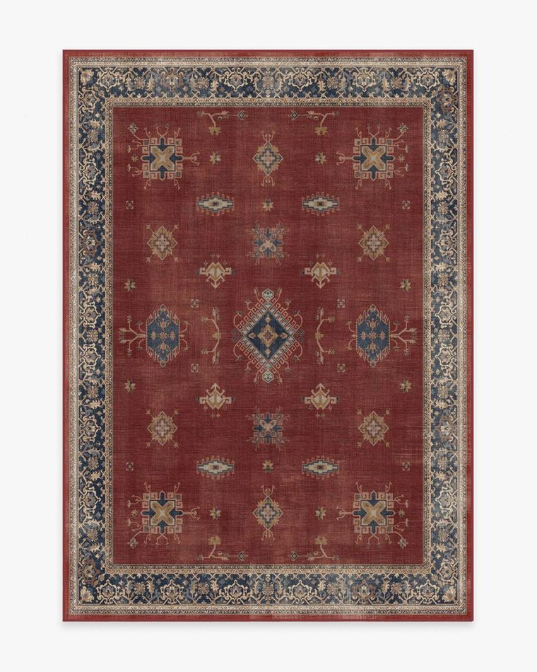 Verena Amber Red washable rug