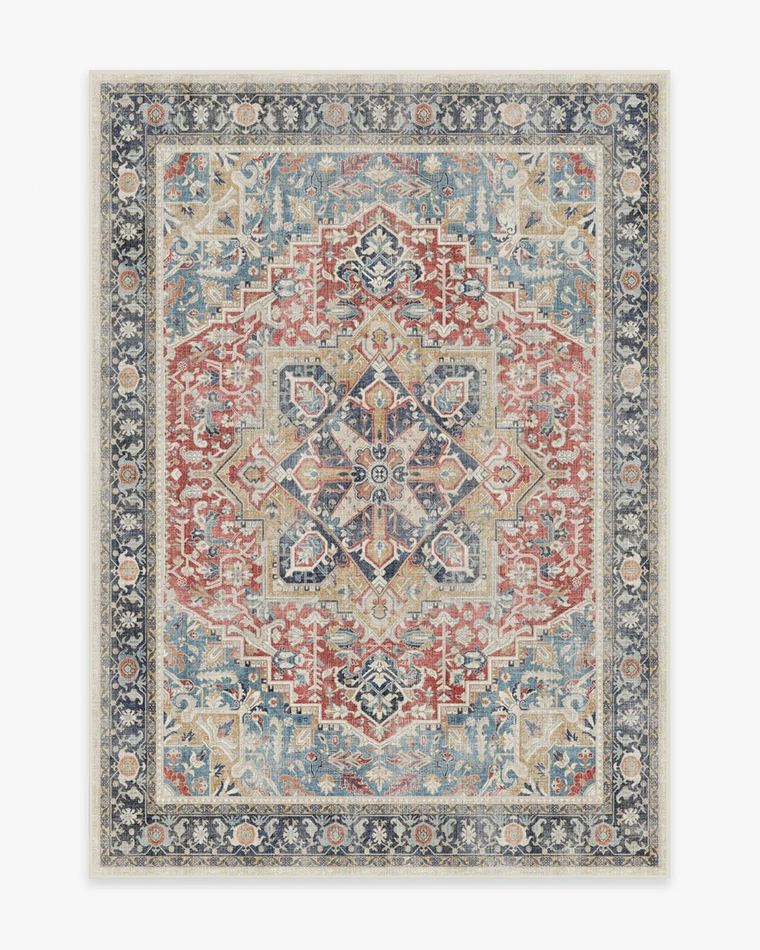 Kamran Cayenne Red washable rug