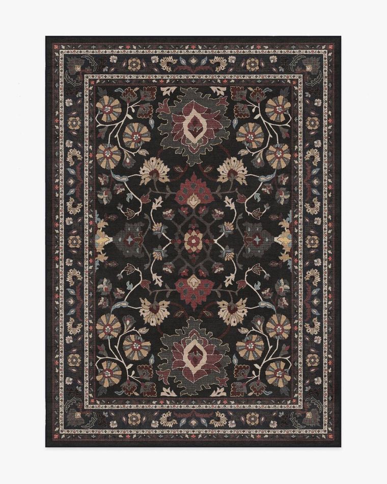 Calabria Black Multicolor washable rug