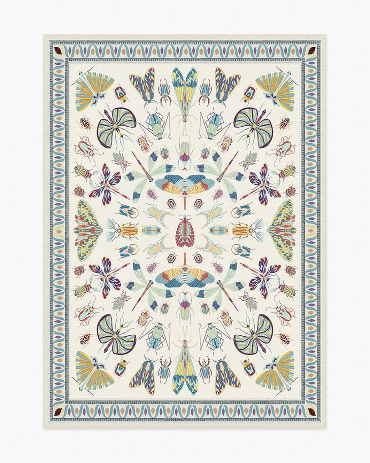 Flutterby Ivory washable rug