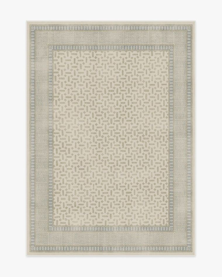 Kairos Ivory & Blue washable rug