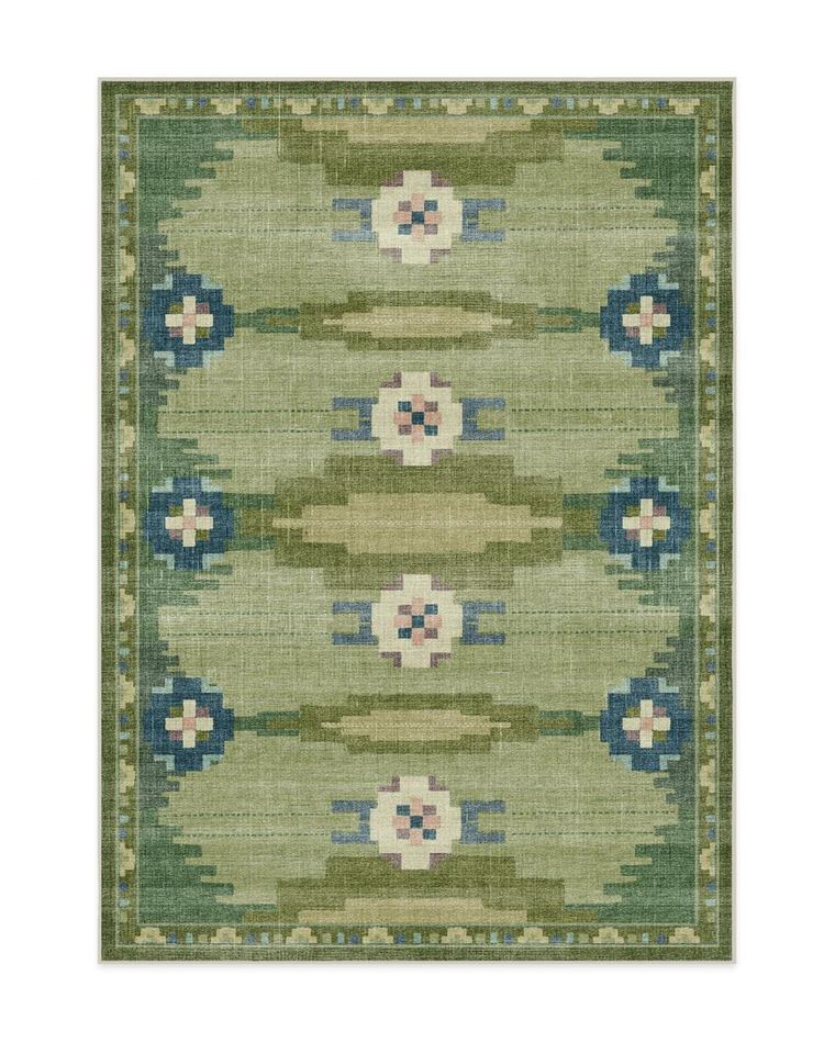 Annika Green washable rug