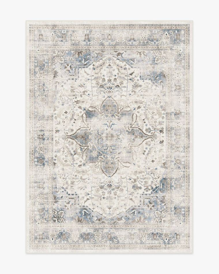 Sarrah Blue Quartz washable rug
