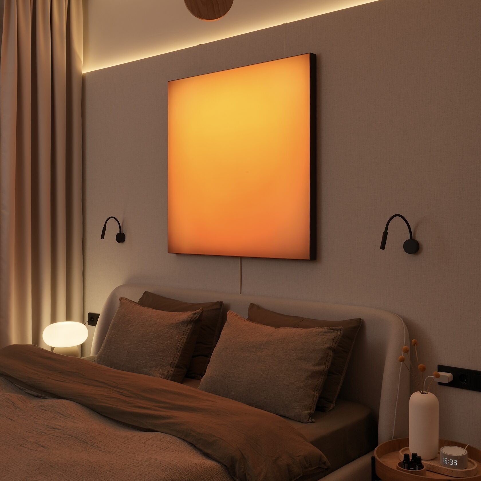 Golden Horizon Panel — Golden Hour LED Wall Panel