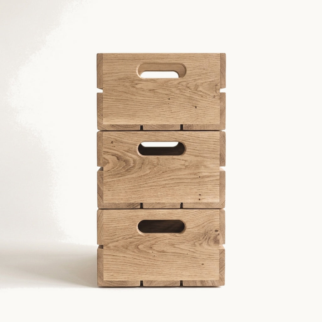 Oak Stacking Crates - 3