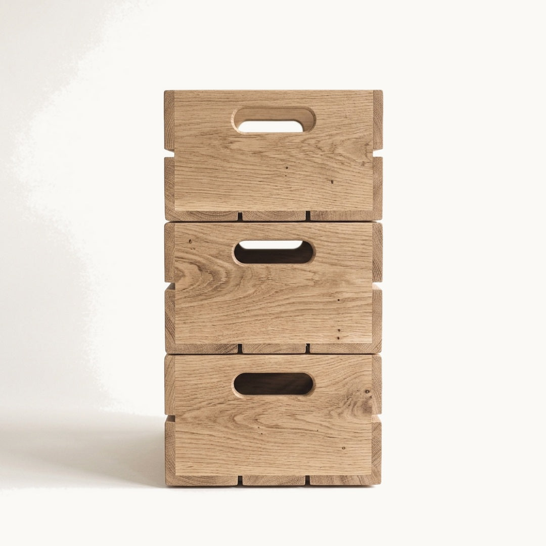 Oak Stacking Crates - 3