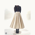 Pleated Satin Skirt