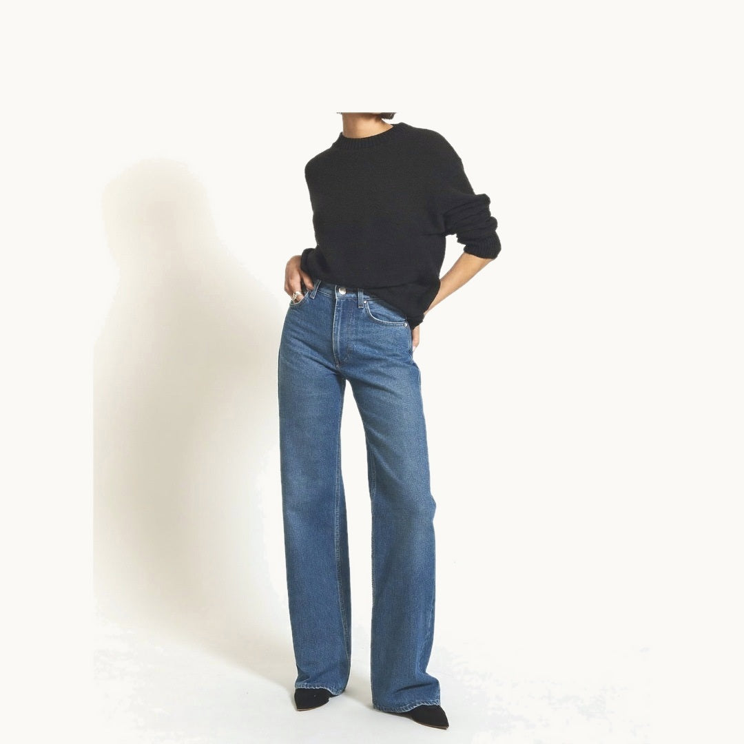 High-Rise Straight Jeans