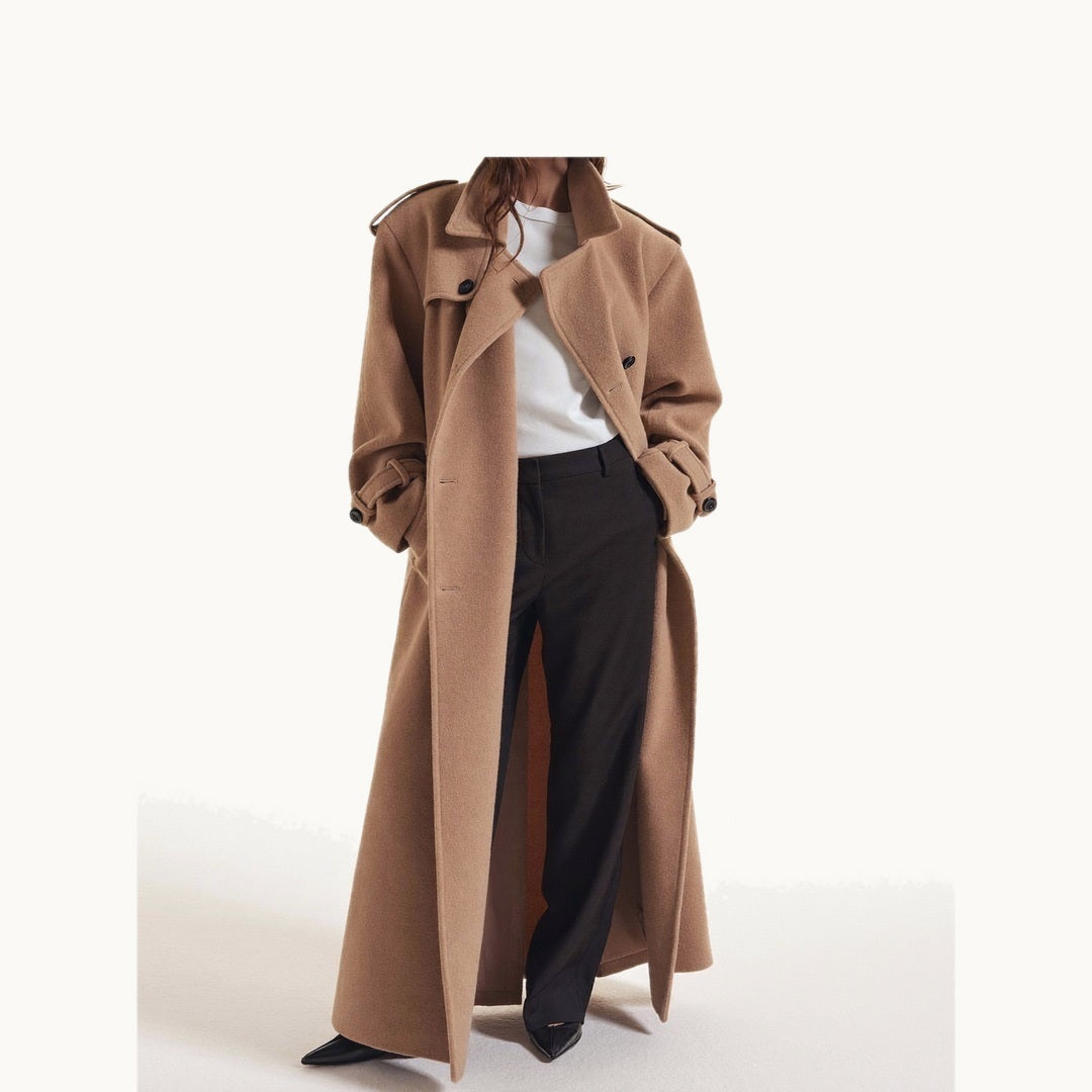 Oversized Wool Trench Coat