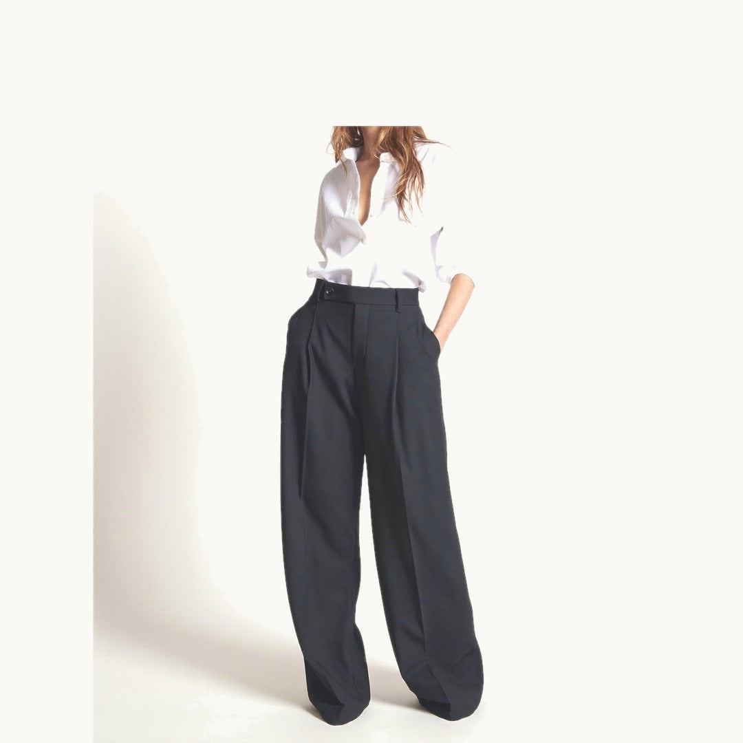 Wide-Leg Tailored Trousers